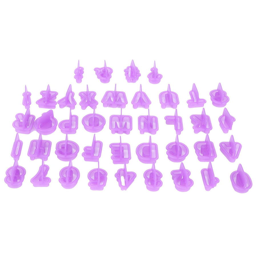 40Pcs DIY Biscuits Mold Alphabet Number Cookies Chocolate Cutter Mold Baking Accessory