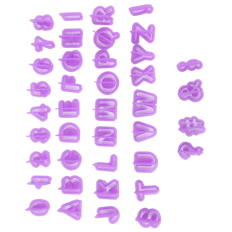 40Pcs DIY Biscuits Mold Alphabet Number Cookies Chocolate Cutter Mold Baking Accessory
