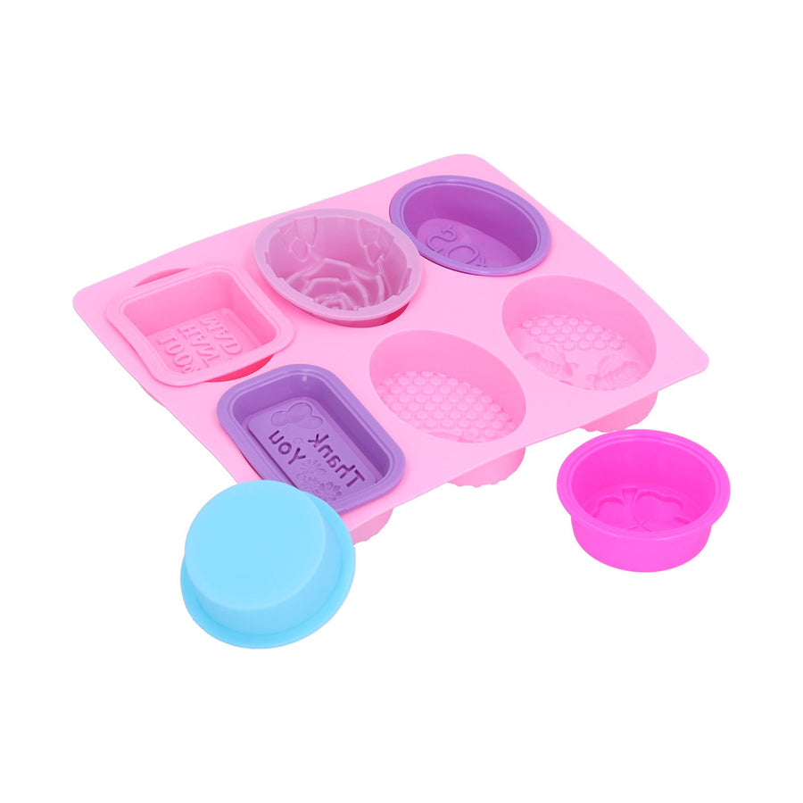 7Pcs Silicone Mold Food Grade Portable Multifunctional Cake Mould for Dinner Party Camping