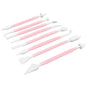 8Pcs Cake Fondant Decorating Tool Set Engraving Pen Cake Supplies DIY Baking ToolsPink
