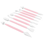 8Pcs Cake Fondant Decorating Tool Set Engraving Pen Cake Supplies DIY Baking ToolsPink
