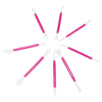 8Pcs Cake Fondant Decorating Tool Set Engraving Pen Cake Supplies DIY Baking ToolsRose Red
