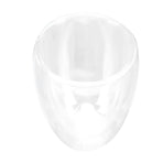 2-Layer Transparent Milk Mug Cylindrical Heat Resistant Coffee Cup for Beverage Home(350ml )