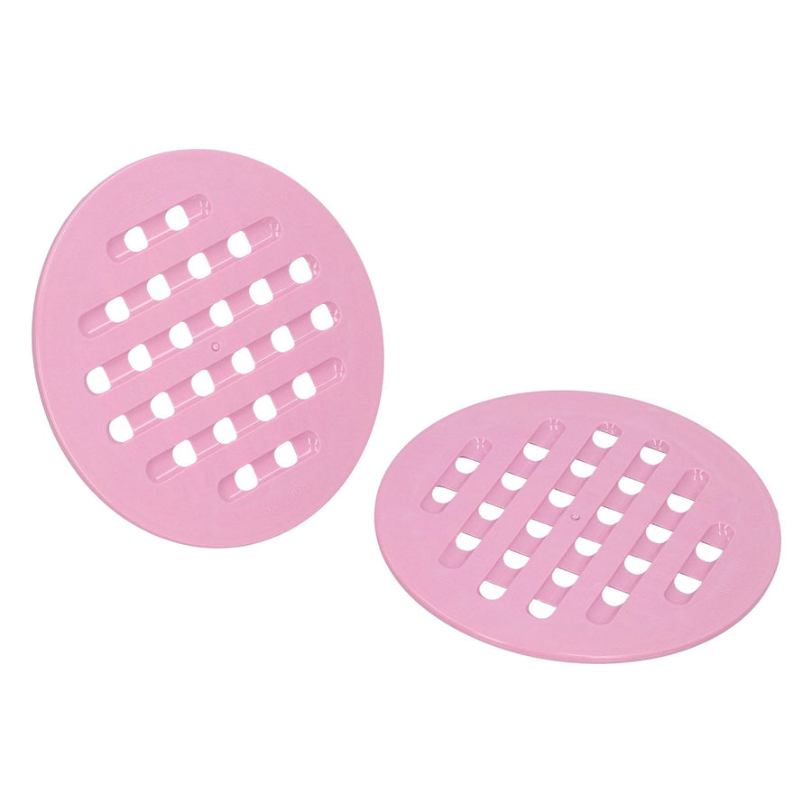 2Pcs Table Placemat HeatInsulated NonSlip Mat Bowl Dish Pot Mat for Kitchen Use(Pink )