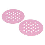 2Pcs Table Placemat HeatInsulated NonSlip Mat Bowl Dish Pot Mat for Kitchen Use(Pink )