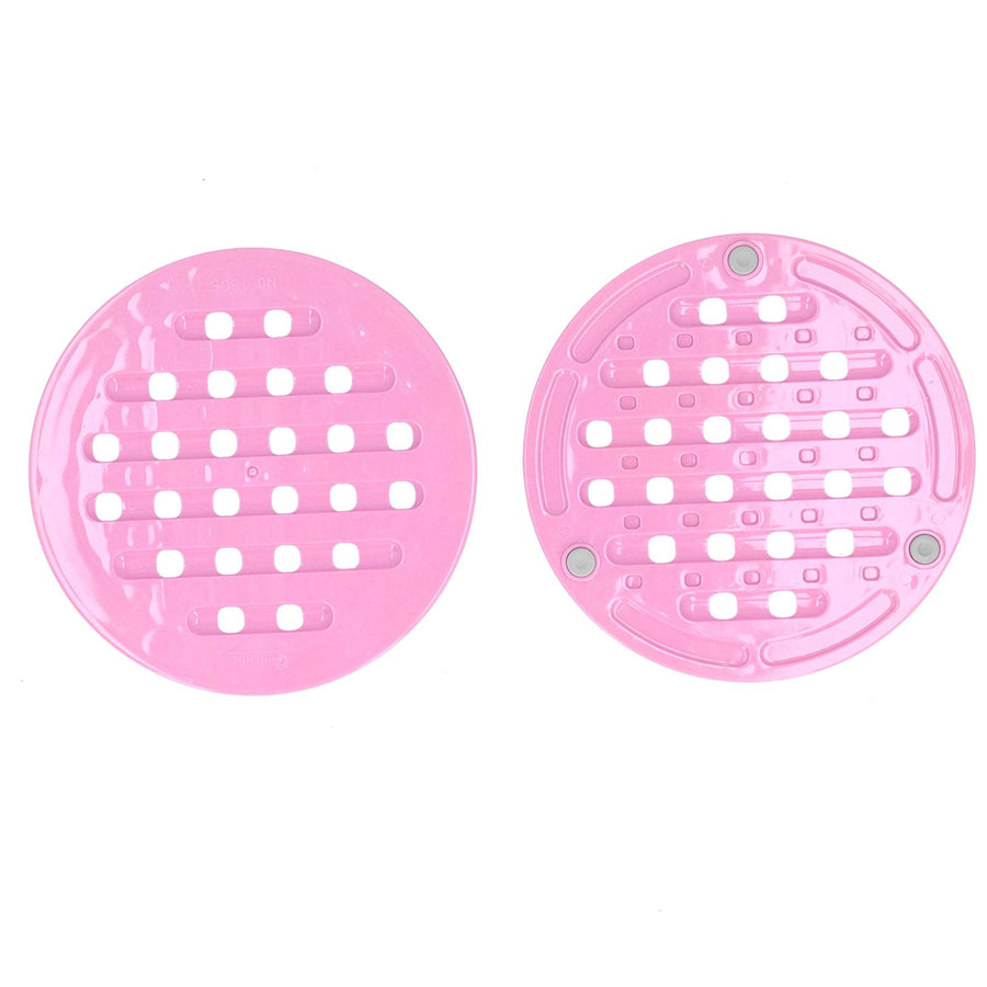 2Pcs Table Placemat HeatInsulated NonSlip Mat Bowl Dish Pot Mat for Kitchen Use(Pink )