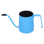 350ml Hand Made Coffee Pot Stainless Steel Fine Spout Pour Over Coffee Kettle Home Coffee UseBlue
