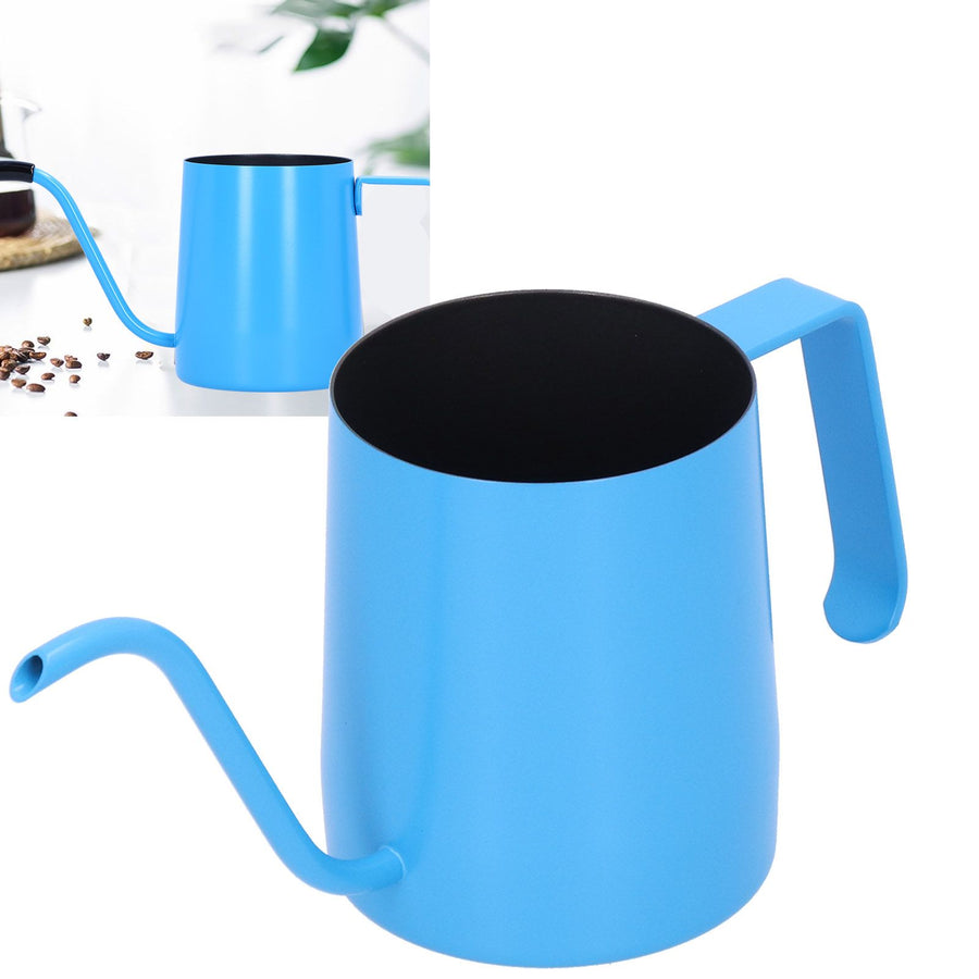 350ml Hand Made Coffee Pot Stainless Steel Fine Spout Pour Over Coffee Kettle Home Coffee UseBlue