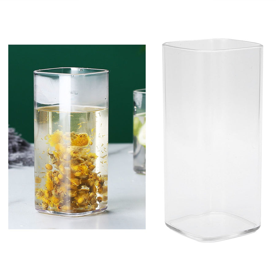 250ml Square Cup Innovative Reusable Tea Juice Coffee Mug Drinkware Kitchen AccessoryTransparent