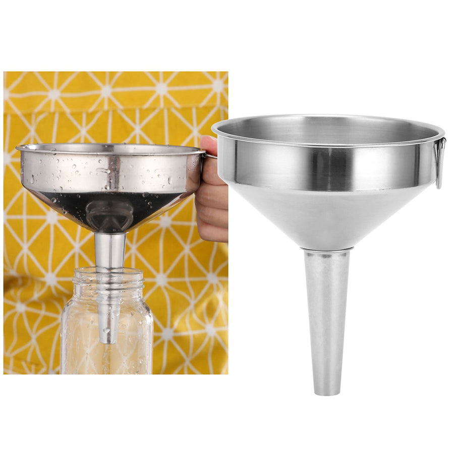 Stainless Steel Funnel Thickened Kitchen Funnel for Transferring of Liquid Dry Ingredient11cm