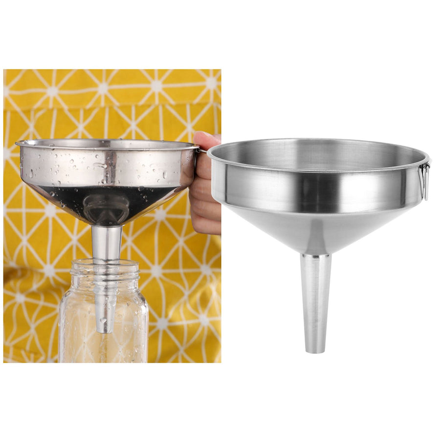 Stainless Steel Funnel Thickened Kitchen Funnel for Transferring of Liquid Dry Ingredient15cm