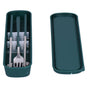 3Pcs/Set Stainless Steel Paint Tableware Set Chopstick Spoon Fork Kit for Kitchen OfficeGreen Silver