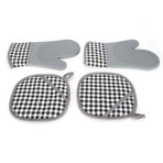 Silicone Cotton Gloves Heat Insulation Pad Set Oven Baking Gloves Mitts for Kitchen Use