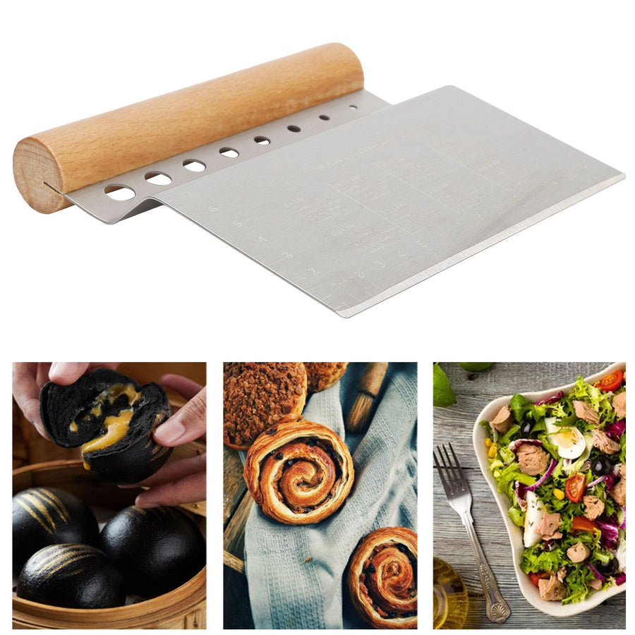Dough Scraper Multifunctional Kitchen Tool Baking Tool with Handle for Dough and Pizza