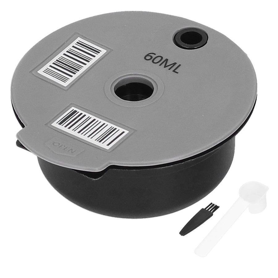 Reusable Coffee Capsule Cup Coffee Filter with Spoon Brush Home Office Cafe Accessories60ML