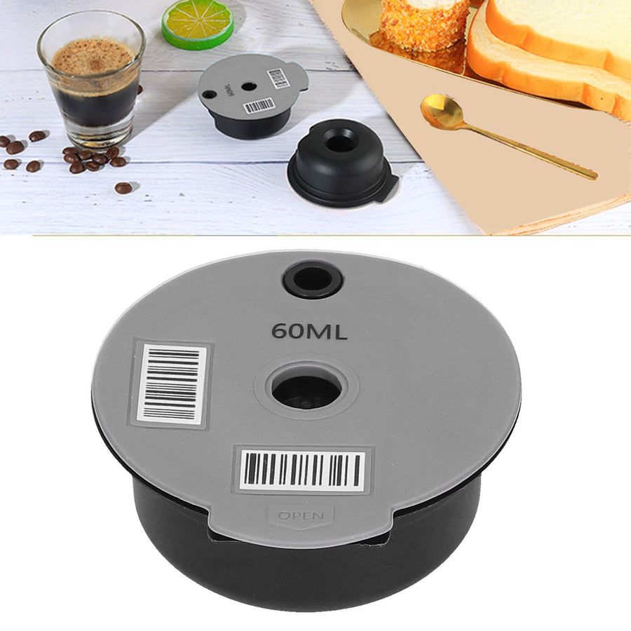 Reusable Coffee Capsule Cup Coffee Filter with Spoon Brush Home Office Cafe Accessories60ML