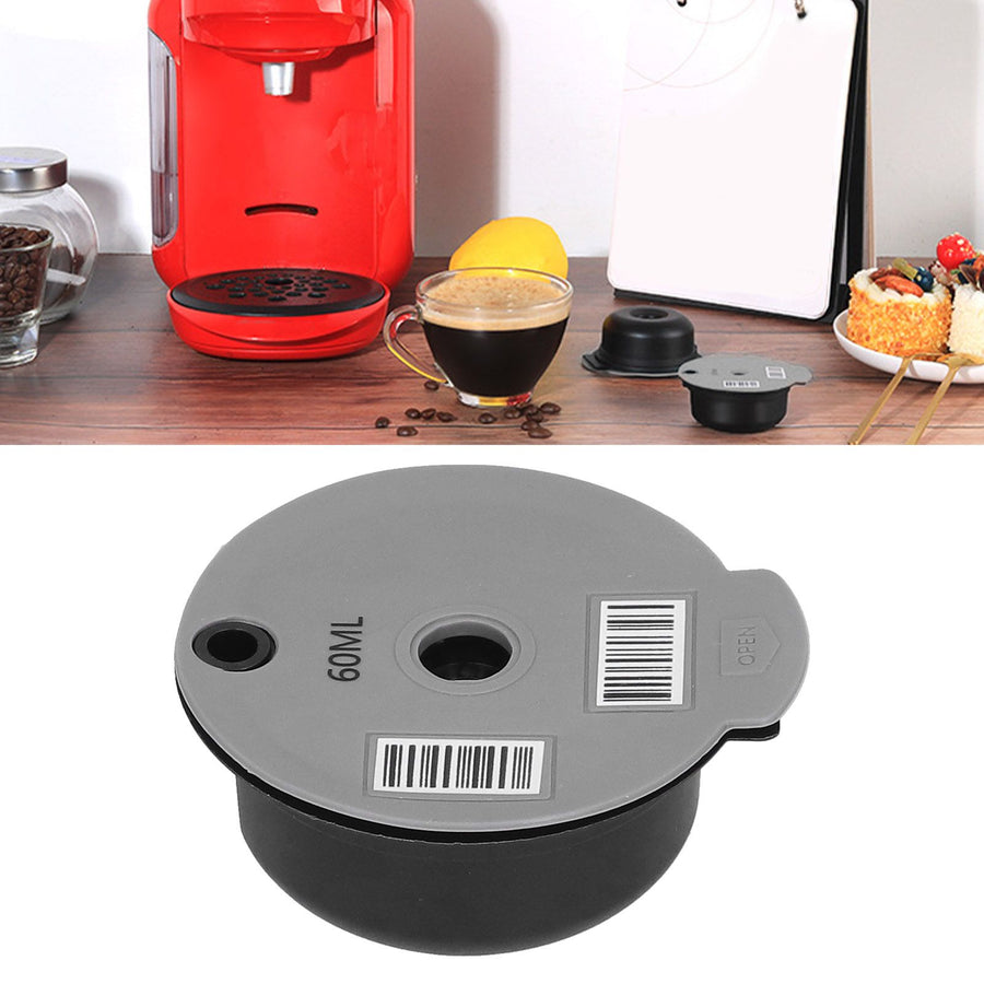 Reusable Coffee Capsule Cup Coffee Filter with Spoon Brush Home Office Cafe Accessories60ML
