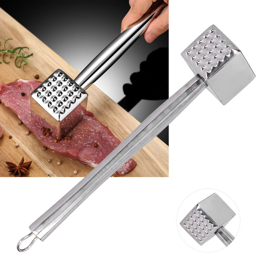 Meat Hammer Heavy Duty Steak Loose Tenderizer Hammer with NonSlip Stainless Steel Handle Kitchen Tool