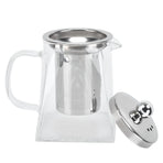 Transparent Glass Teapot with Removable 304 Stainless Steel Filter Tea Kettle for Home Office550ml