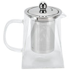 Transparent Glass Teapot with Removable 304 Stainless Steel Filter Tea Kettle for Home Office550ml