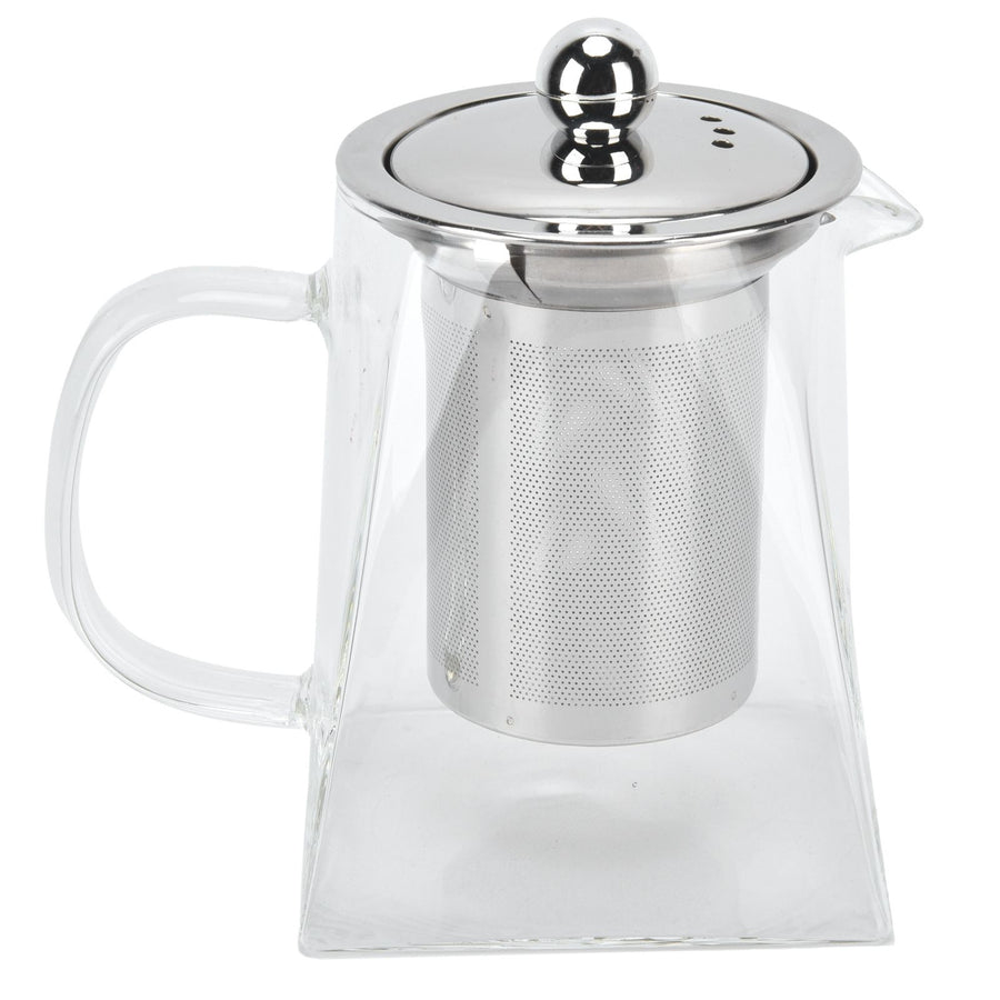 Transparent Glass Teapot with Removable 304 Stainless Steel Filter Tea Kettle for Home Office550ml