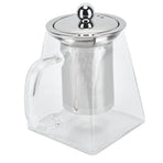 Transparent Glass Teapot with Removable 304 Stainless Steel Filter Tea Kettle for Home Office550ml