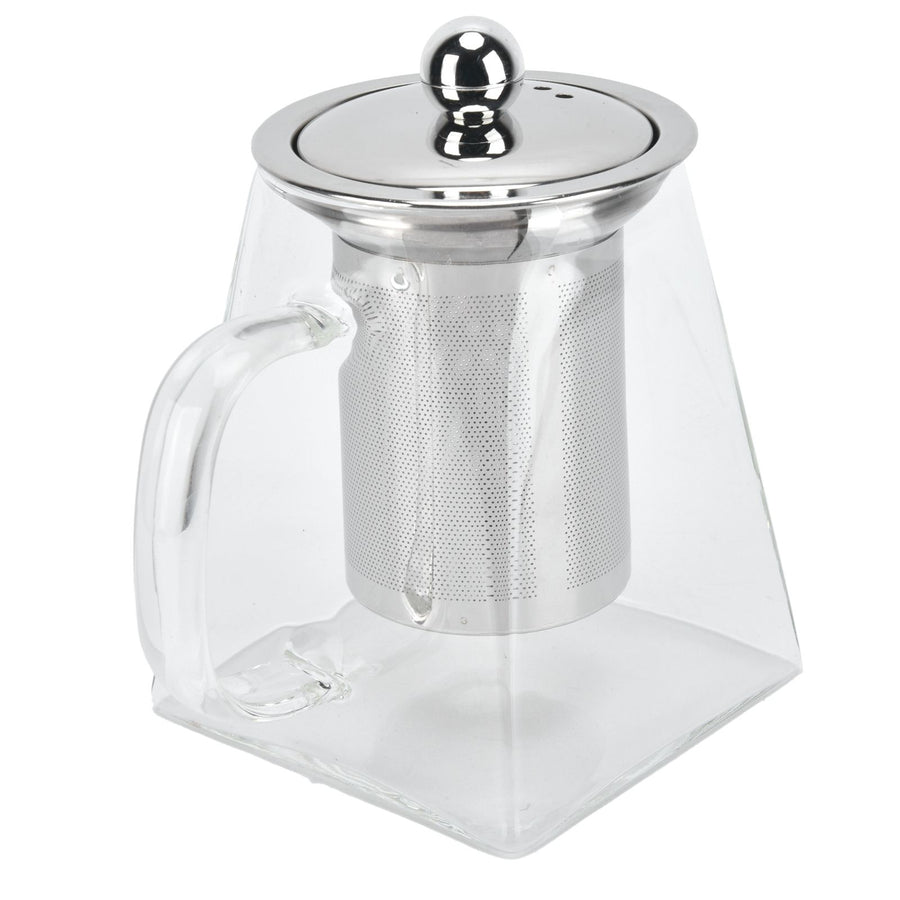 Transparent Glass Teapot with Removable 304 Stainless Steel Filter Tea Kettle for Home Office550ml