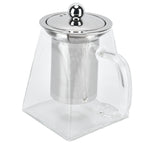 Transparent Glass Teapot with Removable 304 Stainless Steel Filter Tea Kettle for Home Office550ml