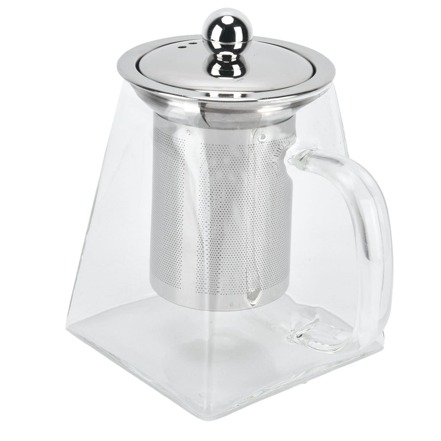 Transparent Glass Teapot with Removable 304 Stainless Steel Filter Tea Kettle for Home Office550ml