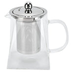 Transparent Glass Teapot with Removable 304 Stainless Steel Filter Tea Kettle for Home Office550ml