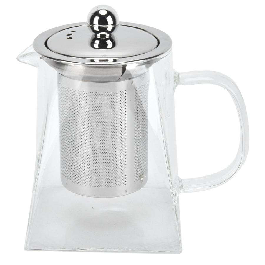 Transparent Glass Teapot with Removable 304 Stainless Steel Filter Tea Kettle for Home Office550ml