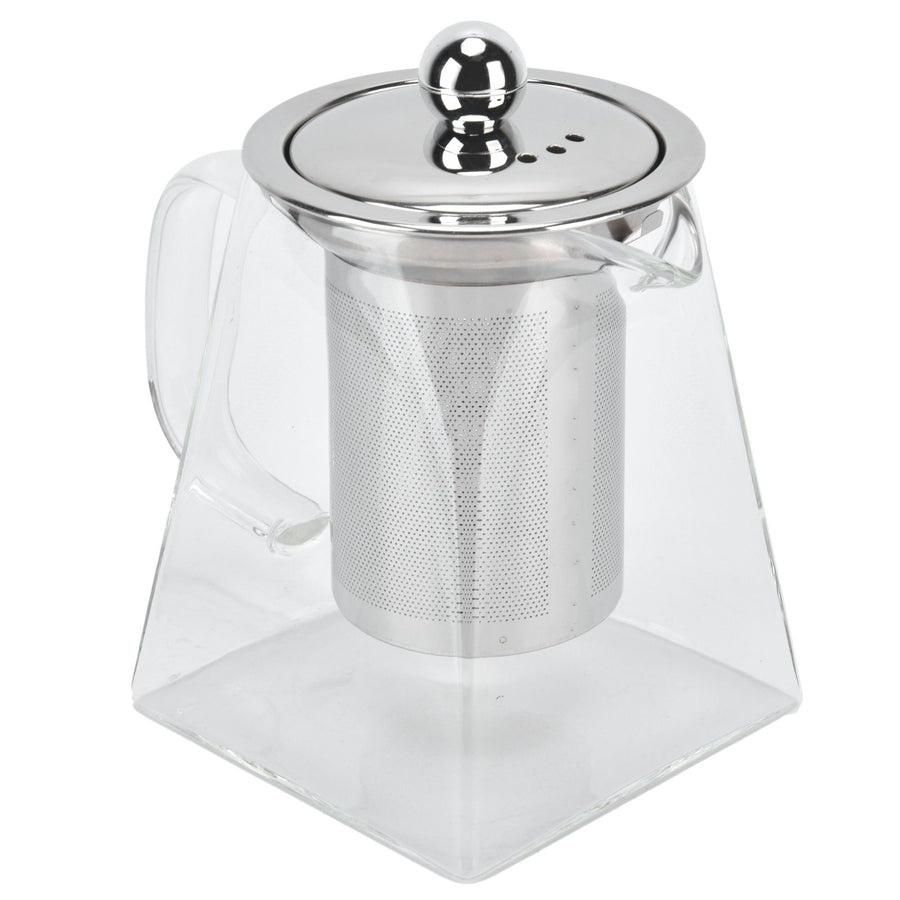 Transparent Glass Teapot with Removable 304 Stainless Steel Filter Tea Kettle for Home Office550ml