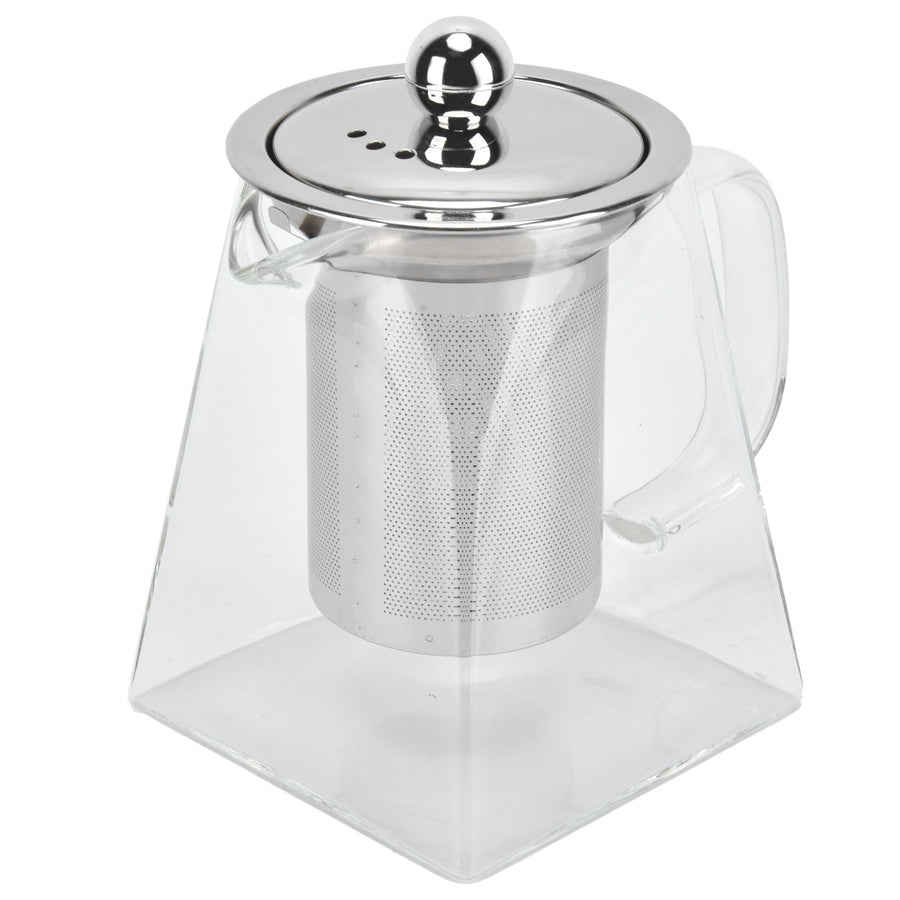 Transparent Glass Teapot with Removable 304 Stainless Steel Filter Tea Kettle for Home Office550ml