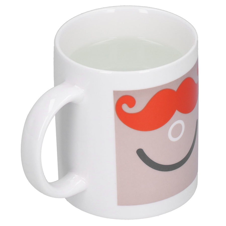 Beard Pattern Innovative Thermal Induction Mug Color Changing Cup for Office Home Dormitory