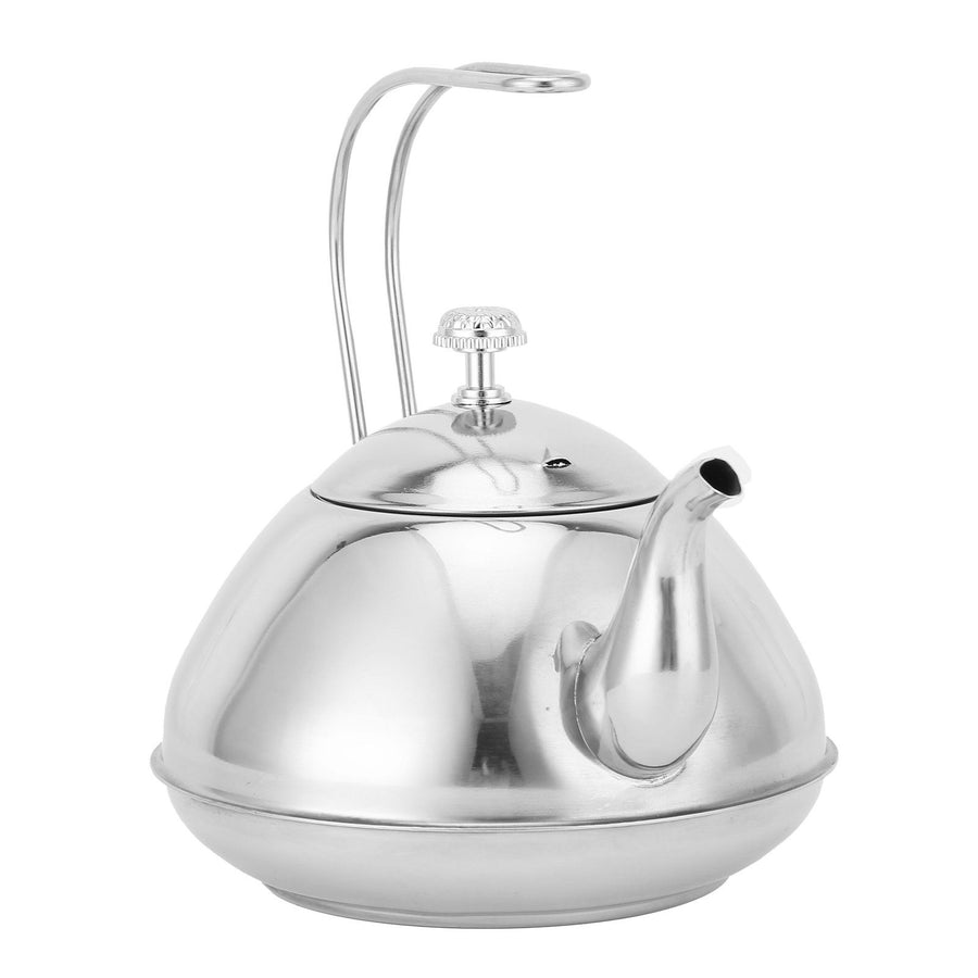 Stainless Steel Teapot with Tea Infuser Thickened NonMagnetic Kettle for Home Office(2L )