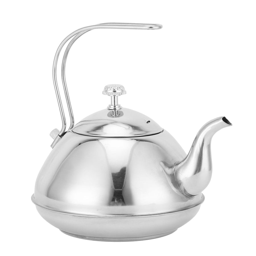 Stainless Steel Teapot with Tea Infuser Thickened NonMagnetic Kettle for Home Office(2L )