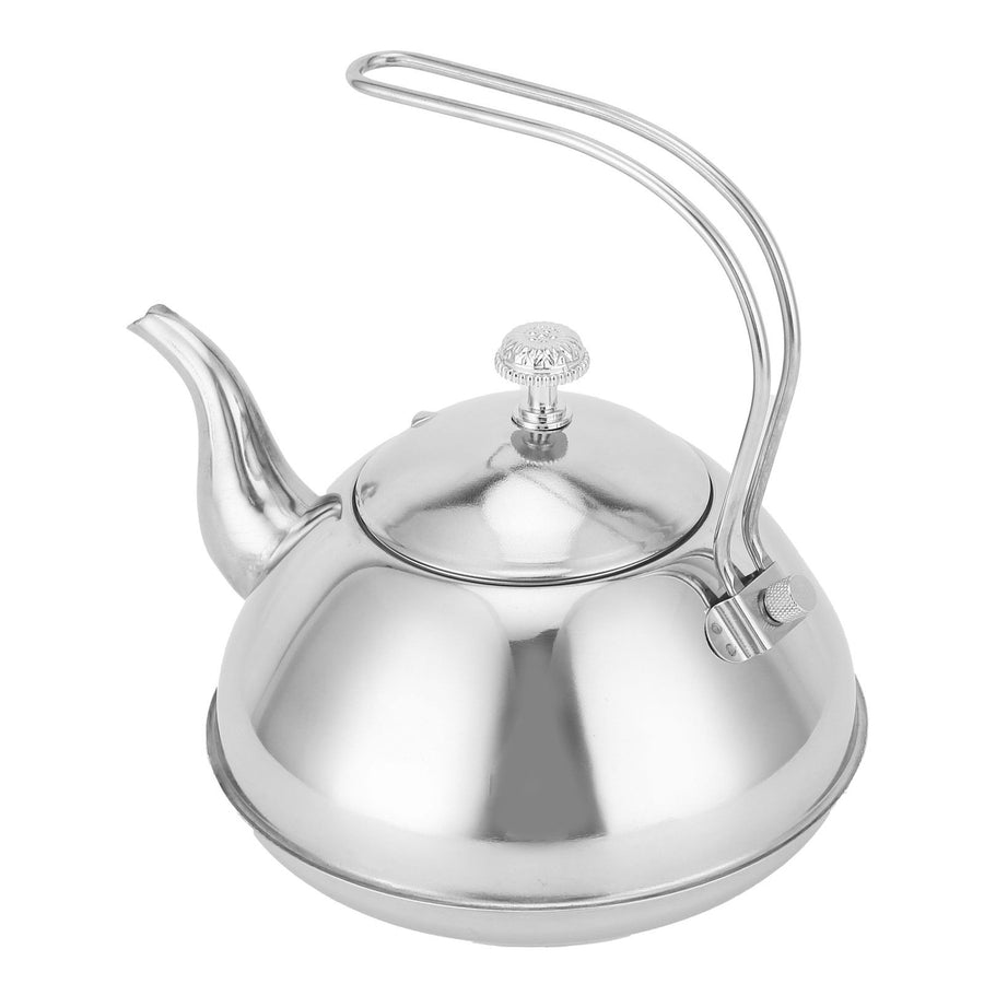 Stainless Steel Teapot with Tea Infuser Thickened NonMagnetic Kettle for Home Office(2L )