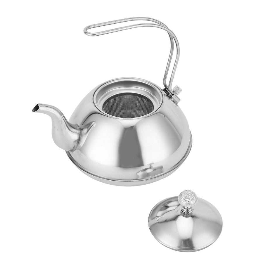 Stainless Steel Teapot with Tea Infuser Thickened NonMagnetic Kettle for Home Office(2L )