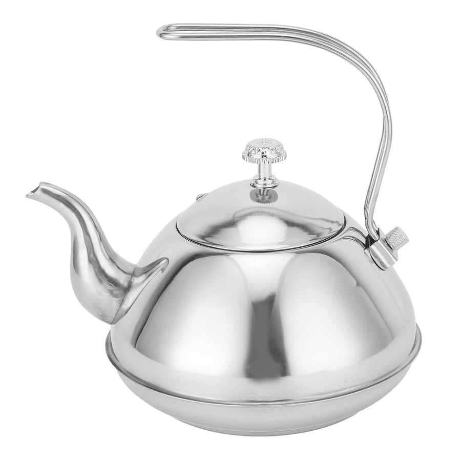 Stainless Steel Teapot with Tea Infuser Thickened NonMagnetic Kettle for Home Office(2L )