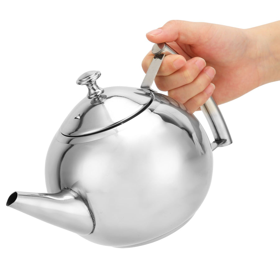 Stainless Steel Teapot Nontoxic Tea Pot Kettle with Filter for Brewing Loose Leaves and Tea Bags(1L )