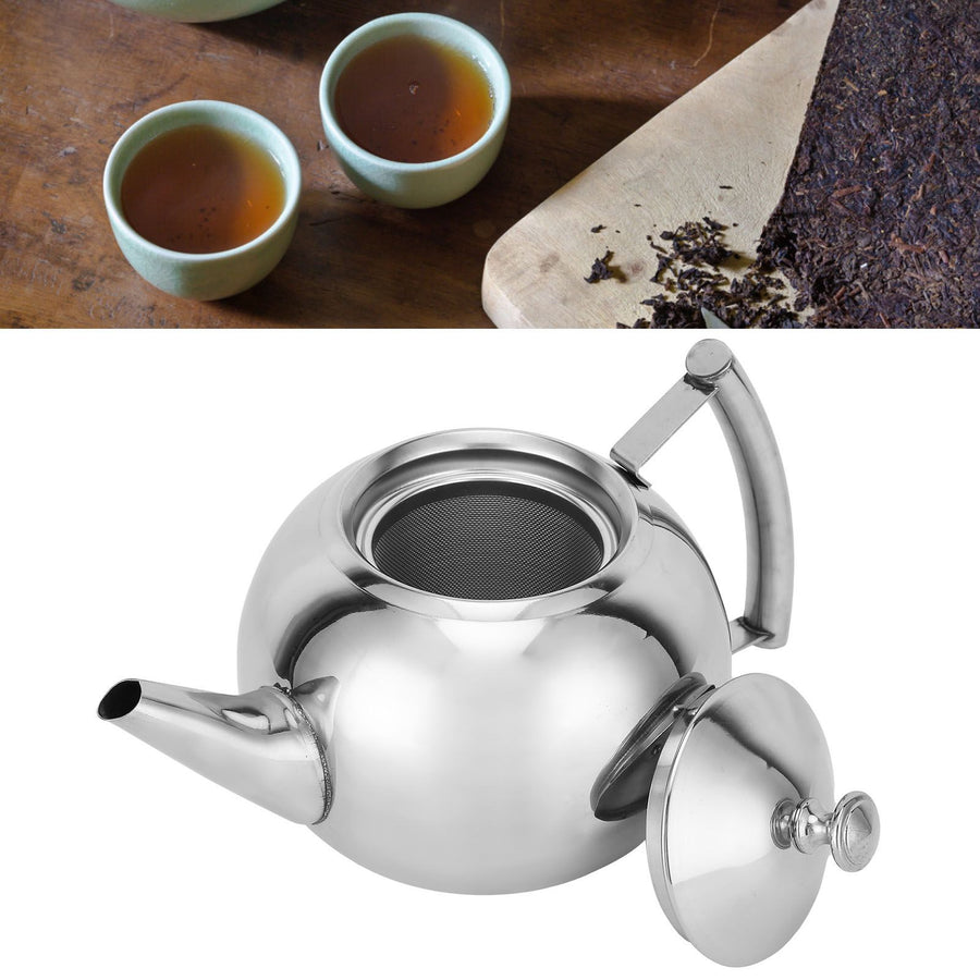 Stainless Steel Teapot Nontoxic Tea Pot Kettle with Filter for Brewing Loose Leaves and Tea Bags(1L )