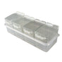 Seasoning Storage Box Spice Pots Storage Container Condiment Jar with Cover and Spoon for Salt Monosodium