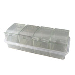 Seasoning Storage Box Spice Pots Storage Container Condiment Jar with Cover and Spoon for Salt Monosodium