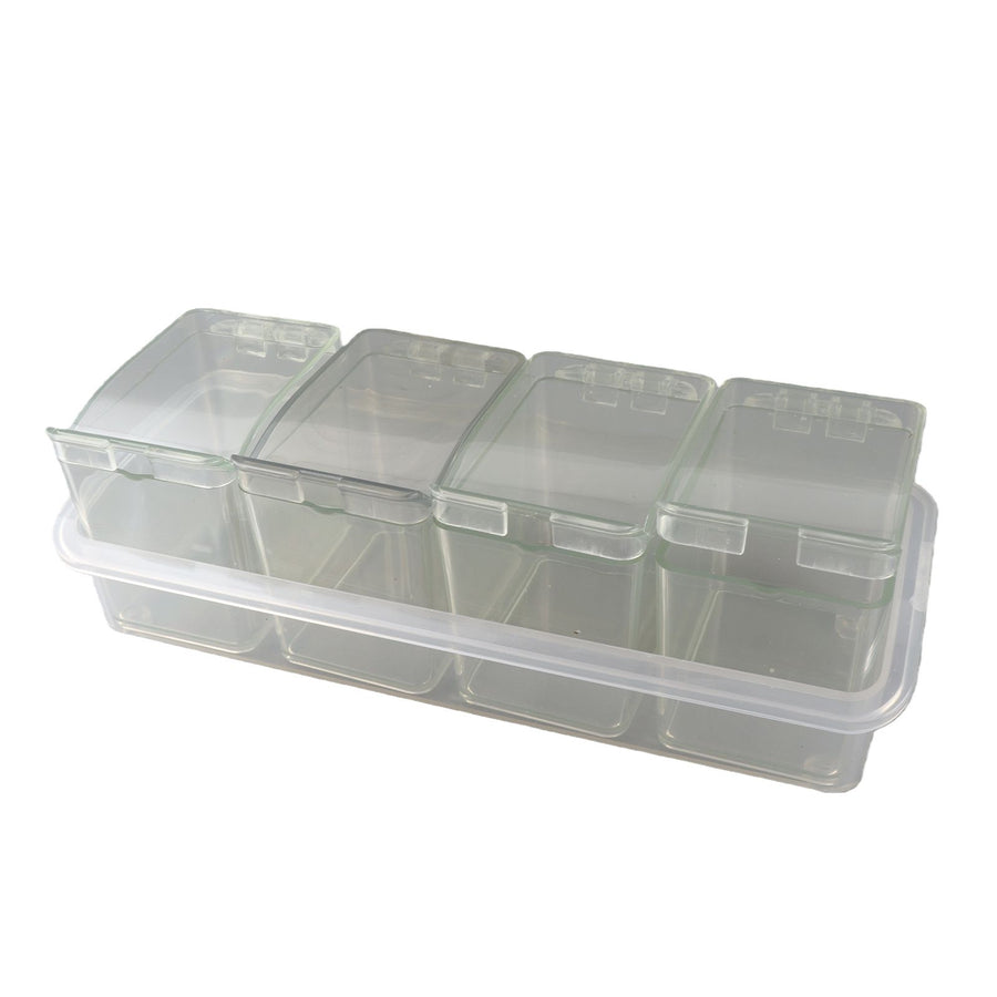 Seasoning Storage Box Spice Pots Storage Container Condiment Jar with Cover and Spoon for Salt Monosodium