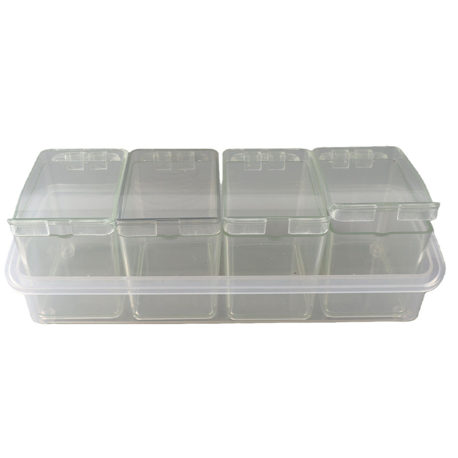 Seasoning Storage Box Spice Pots Storage Container Condiment Jar with Cover and Spoon for Salt Monosodium
