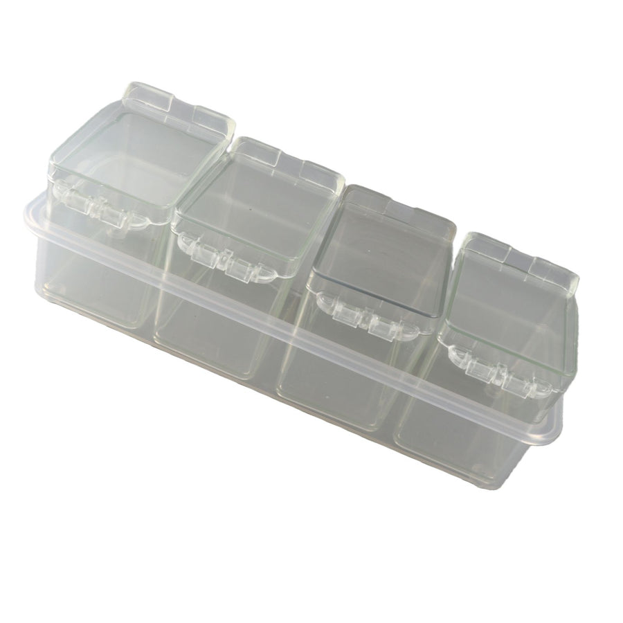 Seasoning Storage Box Spice Pots Storage Container Condiment Jar with Cover and Spoon for Salt Monosodium