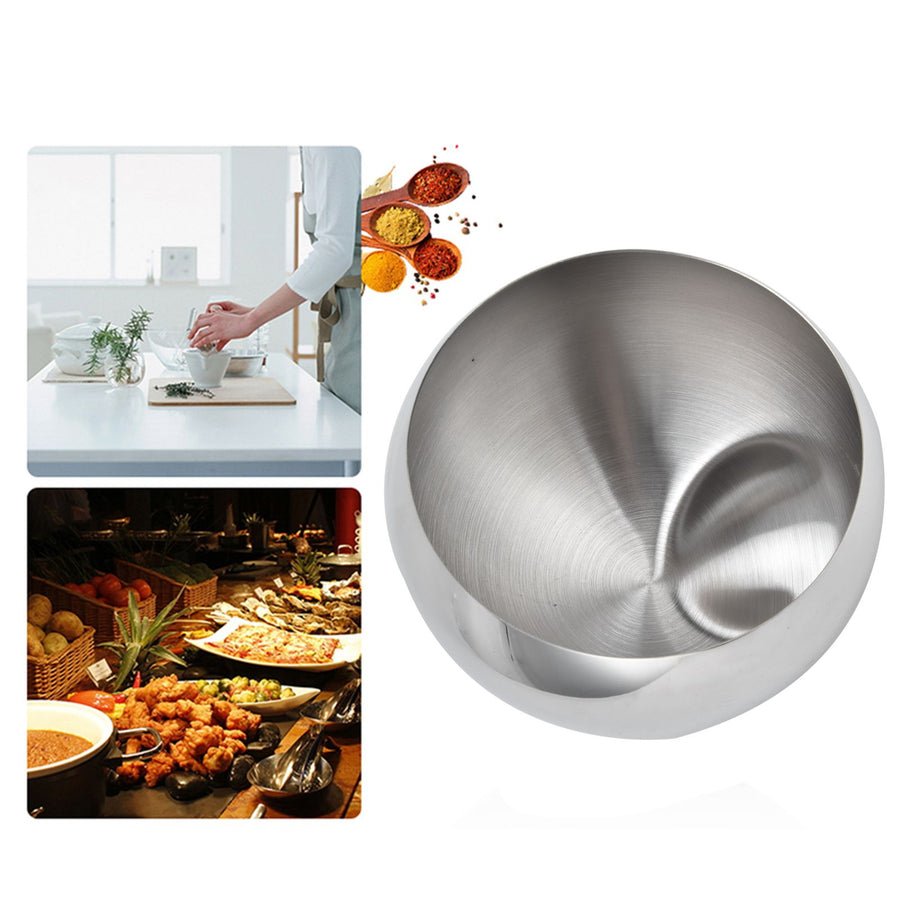 Stainless Steel Seasoning Bowl Hot Pot Restaurant Buffet Seasoning Bowl Spicy Sauce PotM