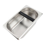 Large Coffee Knock Box Stainless Steel Coffee Grounds Container Residue Bucket Waste BinRetangular