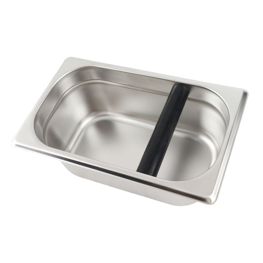 Large Coffee Knock Box Stainless Steel Coffee Grounds Container Residue Bucket Waste BinRetangular
