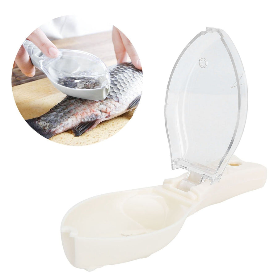 Scale Scraper Manual Lightweight Remove Fish Scales Remover Removing Tool Kitchen SuppliesWhite